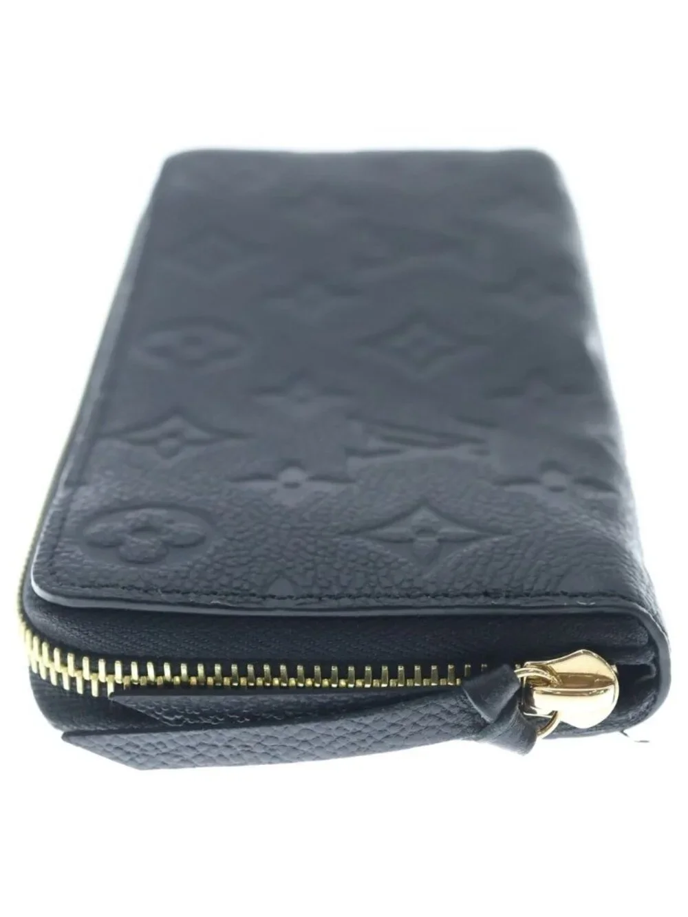 Louis Vuitton Monogram Empreinte Zippy Wallet Horizontal Leather Black